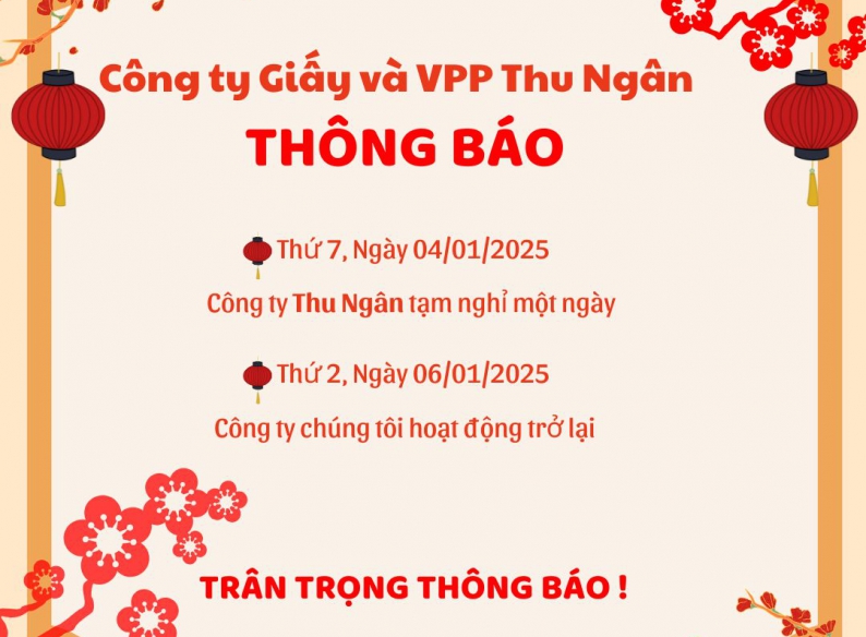 Thông báo lịch CUT-OFF